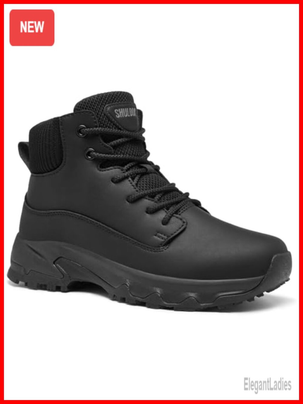 Non Slip Waterproof Work Boots Ankle Support Faux Leather Food Service Chef